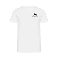 Weisses T-Shirt mit schwarzem Logo