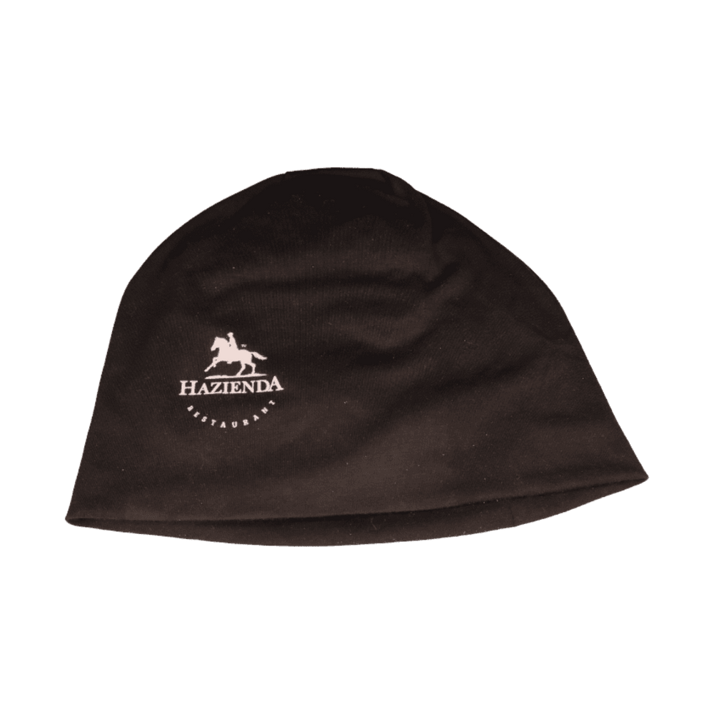 Offizielle schwarze Hazienda Restaurant Beanie mit weißem Logo