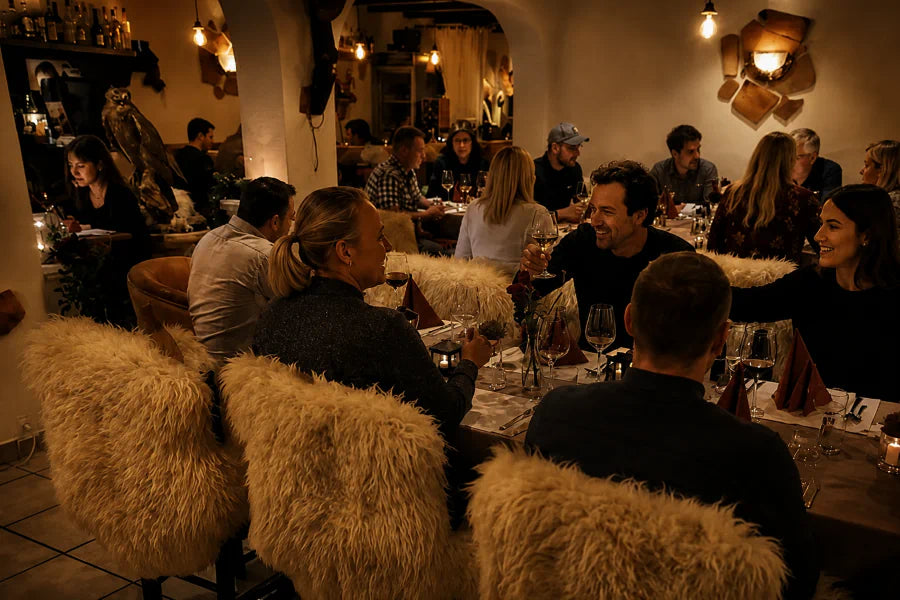 Gäste stoßen im Restaurant Hazienda in Niederhünigen gemeinsam an.