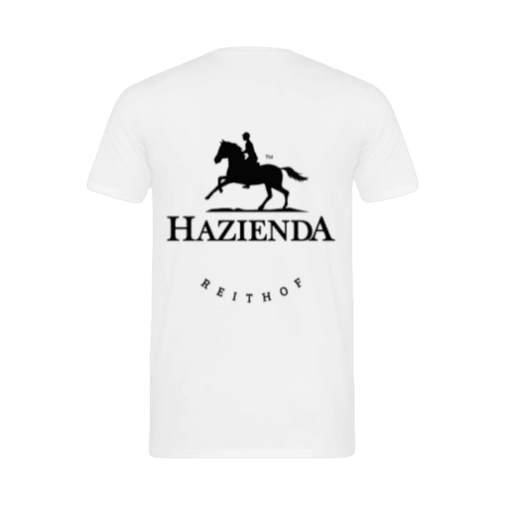 
                  
                    Weisses T-Shirt mit schwarzem Logo
                  
                